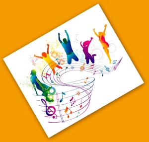 iStock_000021860481_Illustration Notes and People dancing
